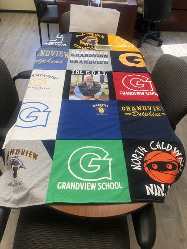 T-shirt quilt from grandview school by lynne from NJ