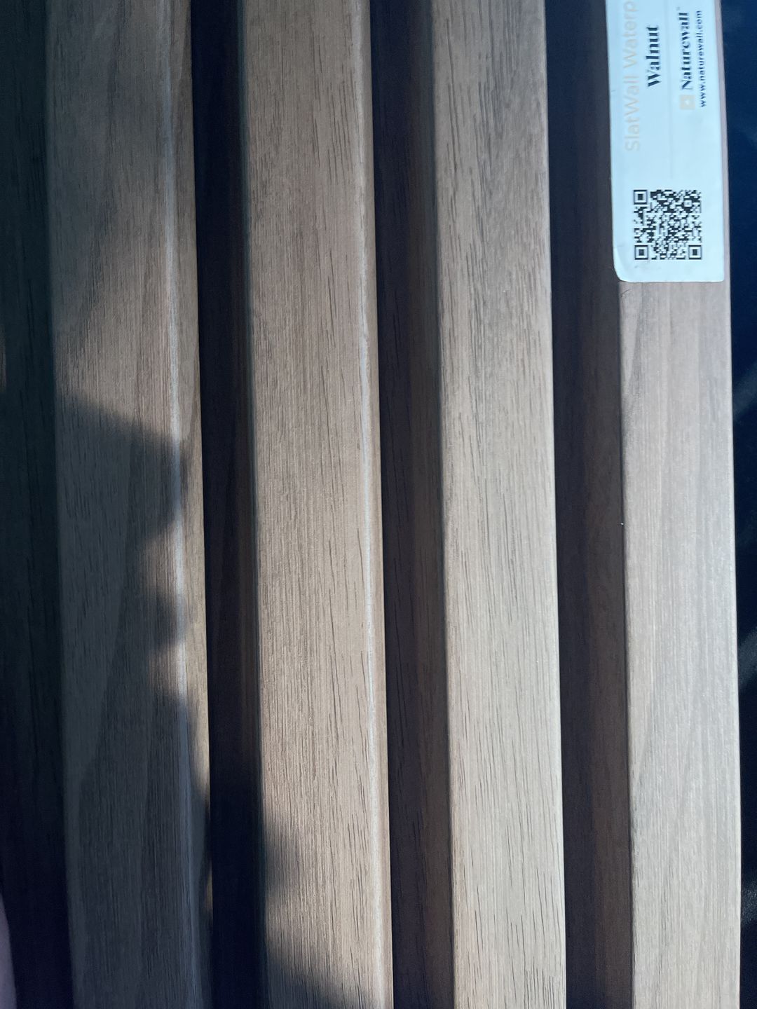 Customer photo review of SlatWall Waterproof Walnut