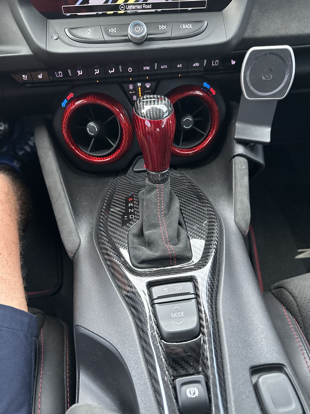 Customer photo review of Customizable Carbon Fiber Automatic Shift Knob for 2016-2023 Chevy Camaro