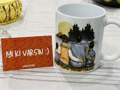 Customer photo review of Kişiye özel 4 Kişilik aile, Anne baba 2 çocuklu aile kupa bardak