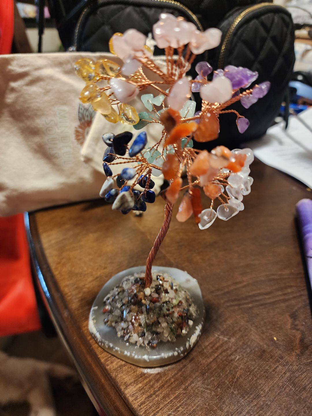 Customer photo review of Natural Crystal Tree Of Life Decor