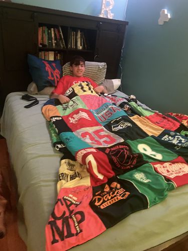 T-shirt quilt featuring seattle seahawks by MariaElena from NJ