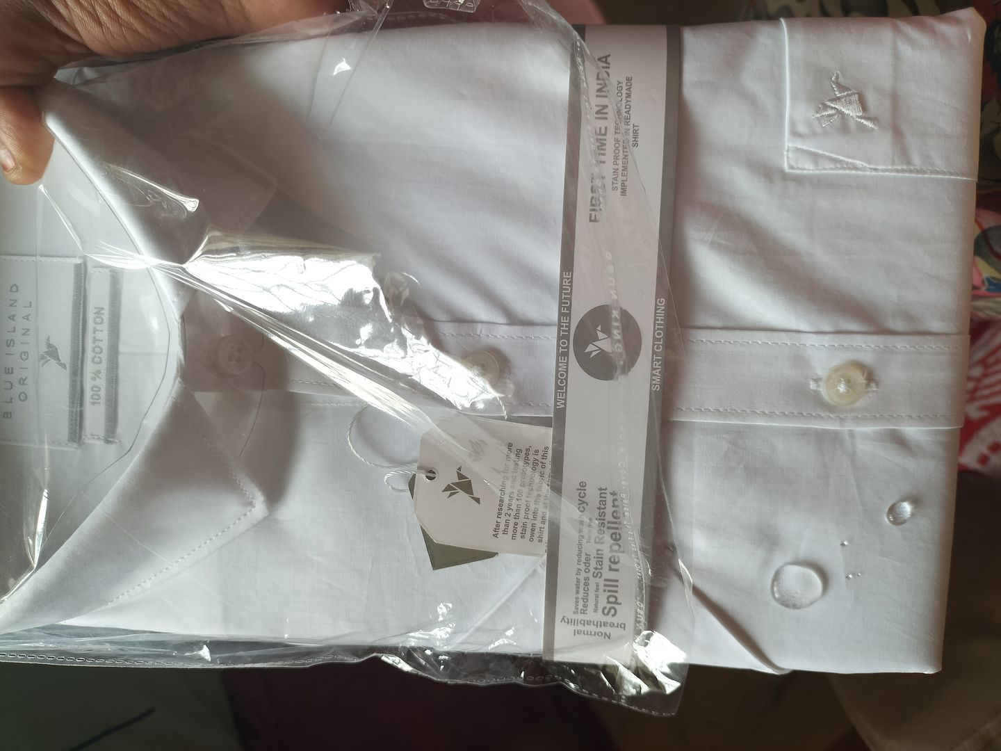 Customer photo review of Pure White Solid - Half Sleeve - Stain Proof