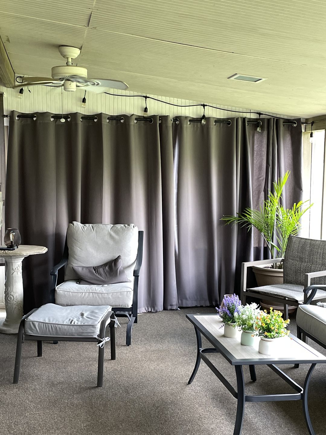 Customer photo review of Fadenomore Upgraded Grommet Windproof and Waterproof Outdoor Curtains 1 Panel