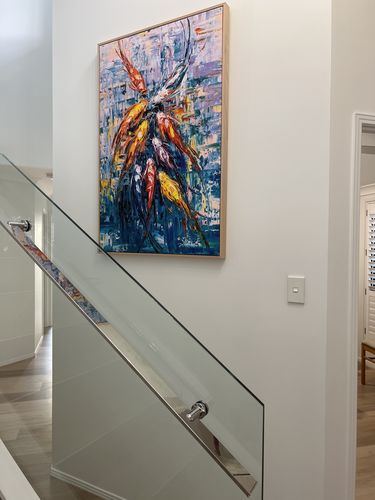 Customer photo review of Feeding the Koi Fish