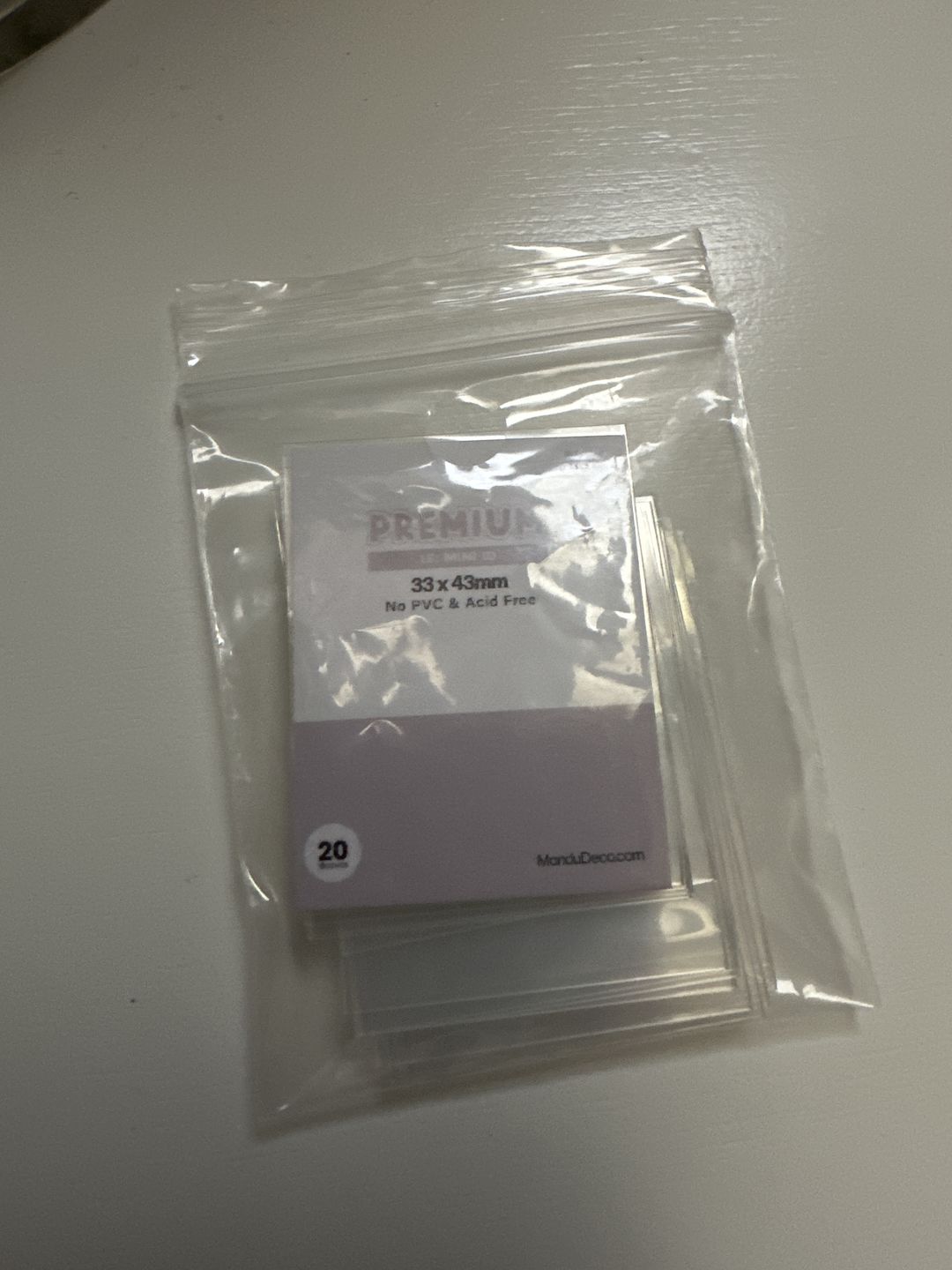 Customer photo review of PREMIUM MINI ID SLEEVES