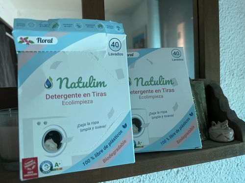 Customer photo review of Eco-Tiras de Detergente 40 lavados Natulim