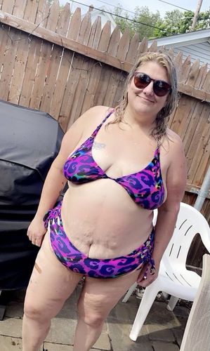 Customer photo review of Technicolor Animal Triangle Top