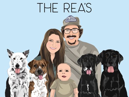 Customer photo review of Custom Fur-mily Portrait