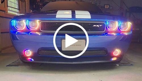 Customer video review of 2008-2014 Dodge Challenger Multicolor Halo Kit