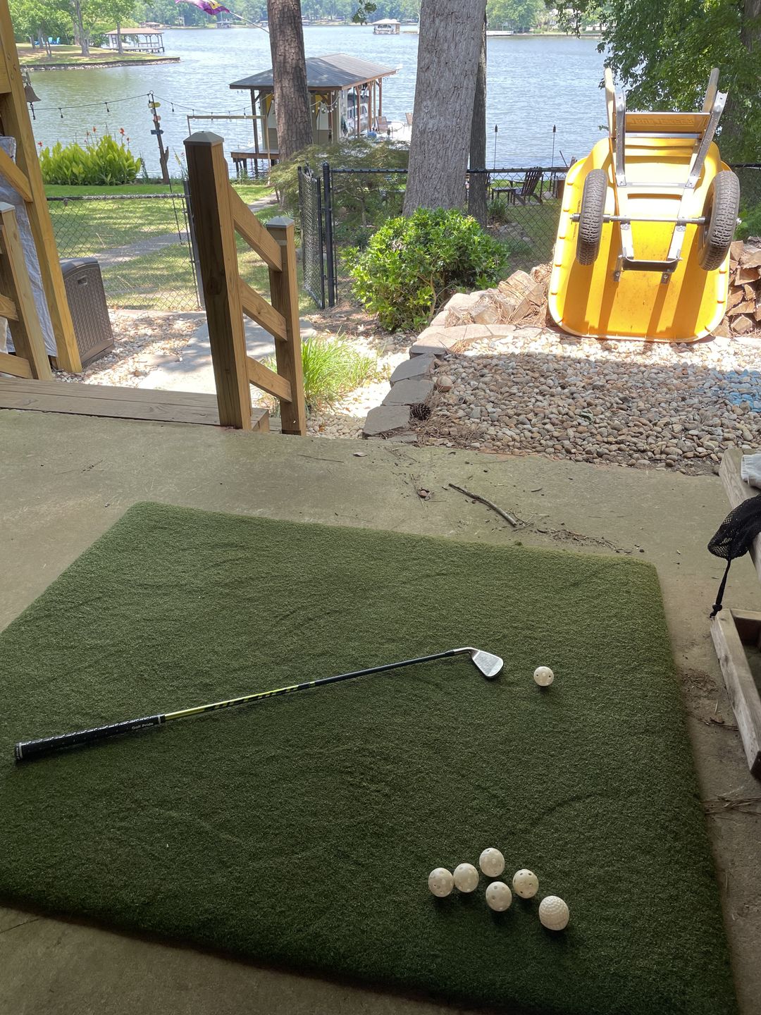 Customer photo review of TeeStrike Champ Golf Mat 4'x5'