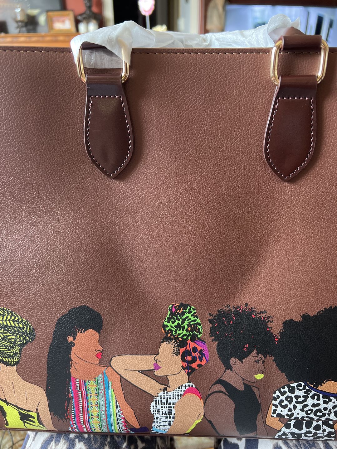 Customer photo review of Mahogany Tote Bag