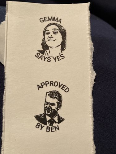 Customer photo review of Self-Inking Face Stamp