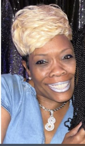 Customer photo review of Cursive Baguette Initial Necklace