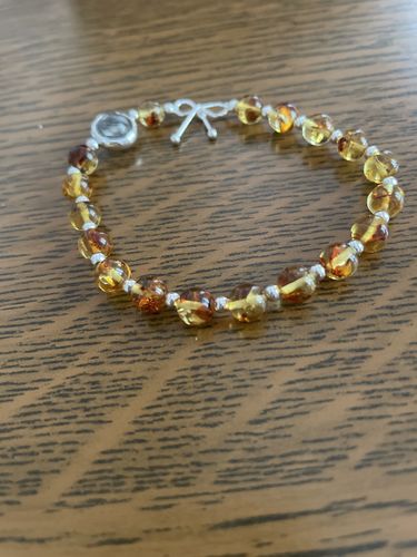 Customer photo review of Bracelet Anti-Allergie en Ambre de Birmanie | Argent 925