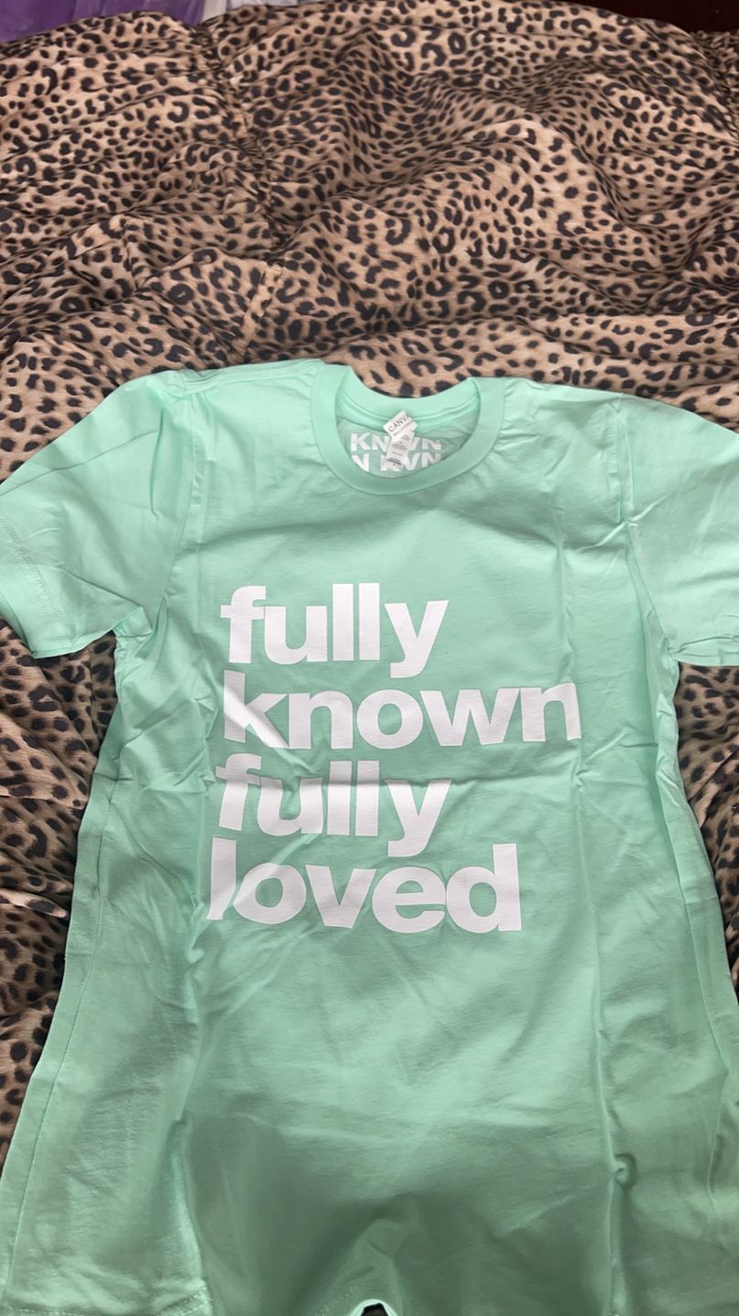 Customer photo review of Fully Known Fully Loved - Unisex Tee