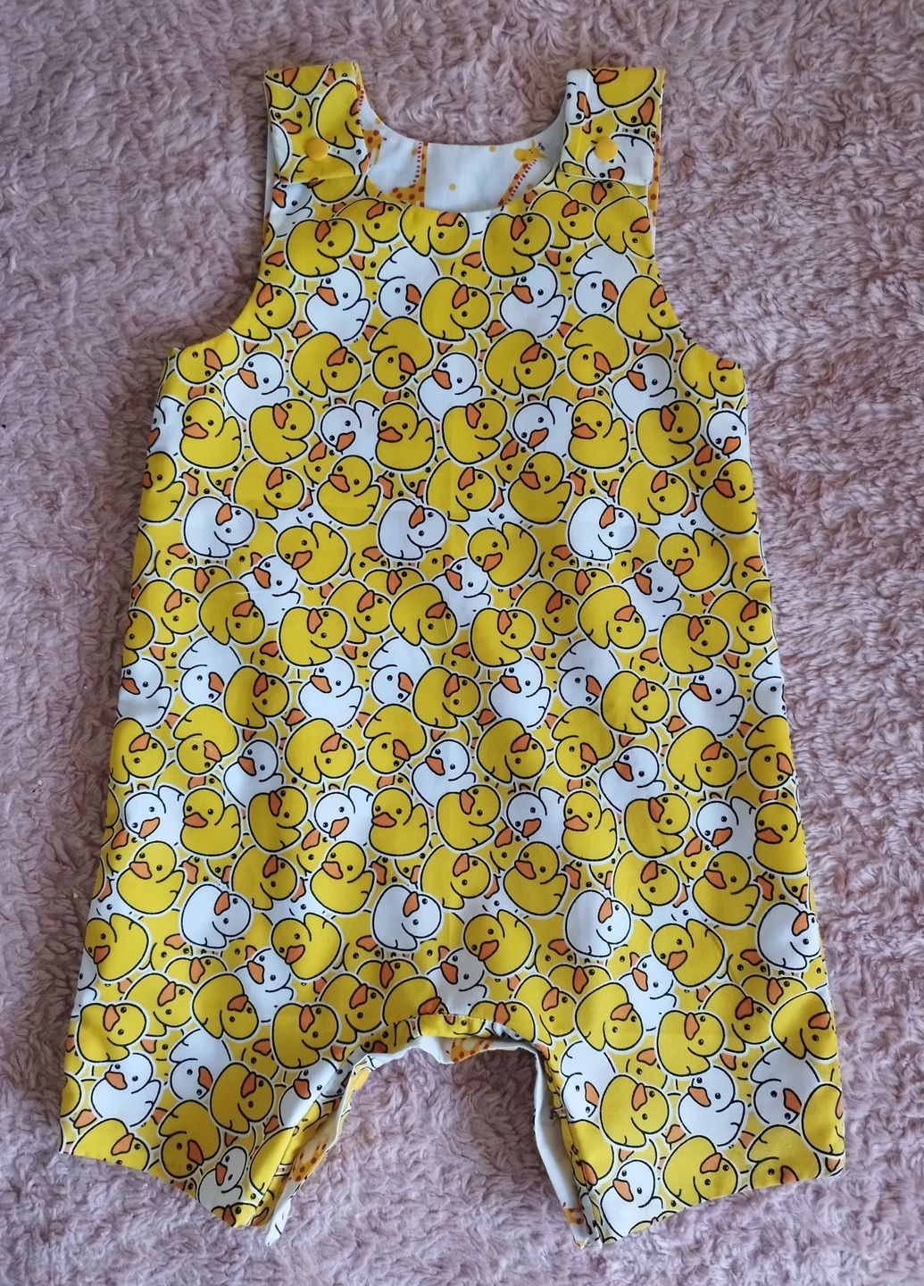 Customer photo review of Yellow and White Rubber Ducks Polycotton Fabric