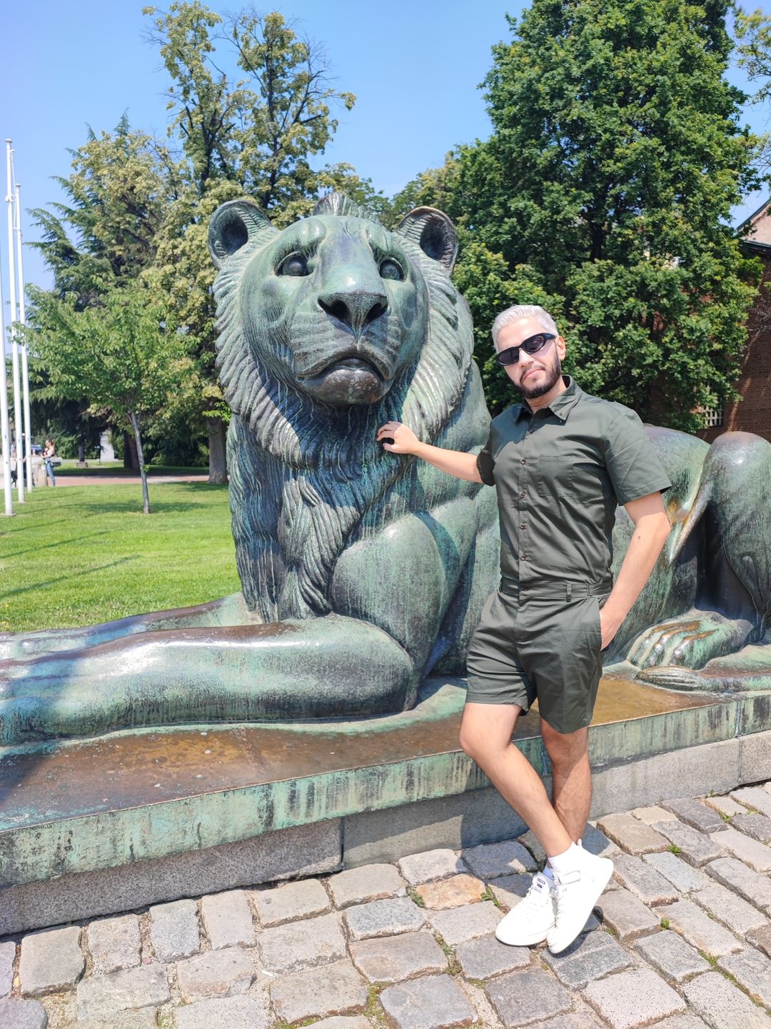 Customer photo review of Olive Mens Romper (Pre Order)