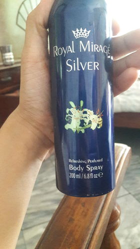 Customer photo review of Royal Mirage Silver Perfumed Body Spray 200ml