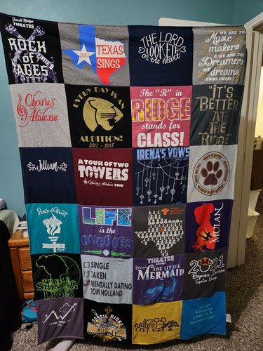 T-shirt quilt from abilene christian university by Brandi from TX