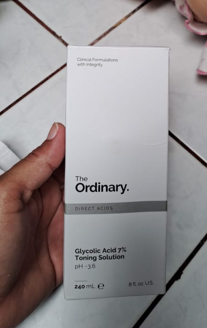 Customer photo review of Glycolic Acid 7% Exfoliating Toning Solution 240ml