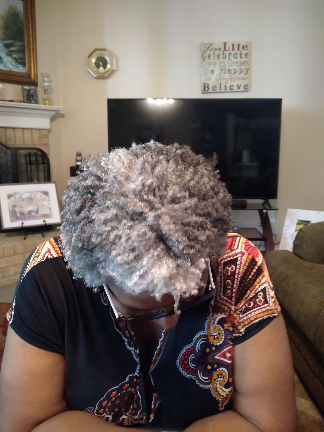 Customer photo review of Wash and Go System with Heavy Hold for Curly Hair