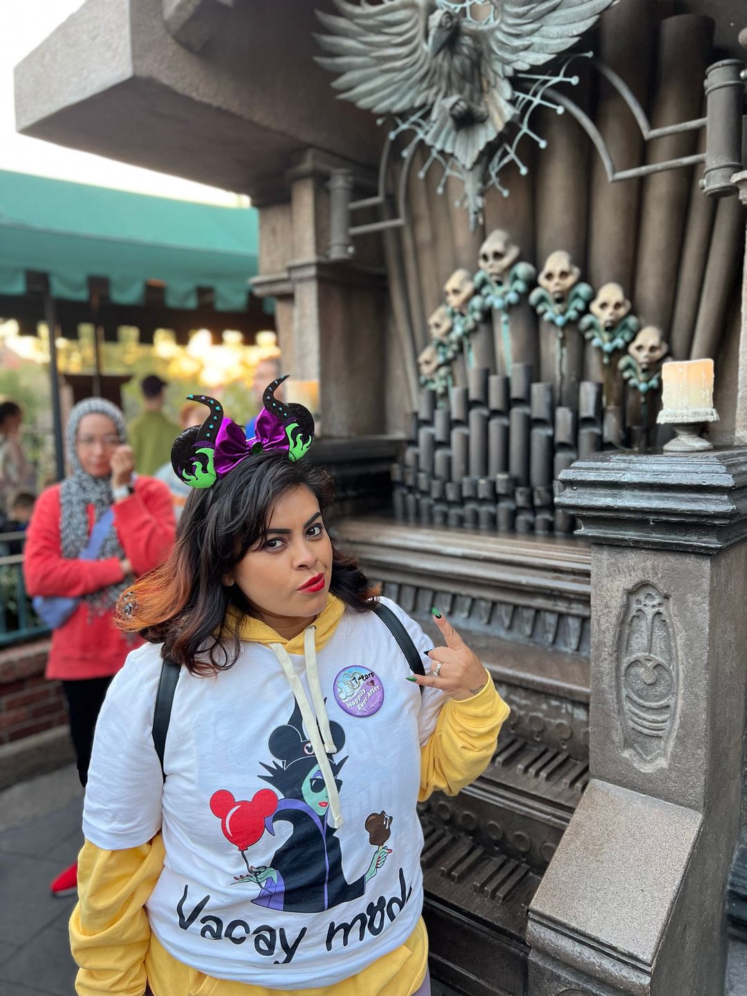 Customer photo review of Mistress of All Evil Fire Minnie Ears