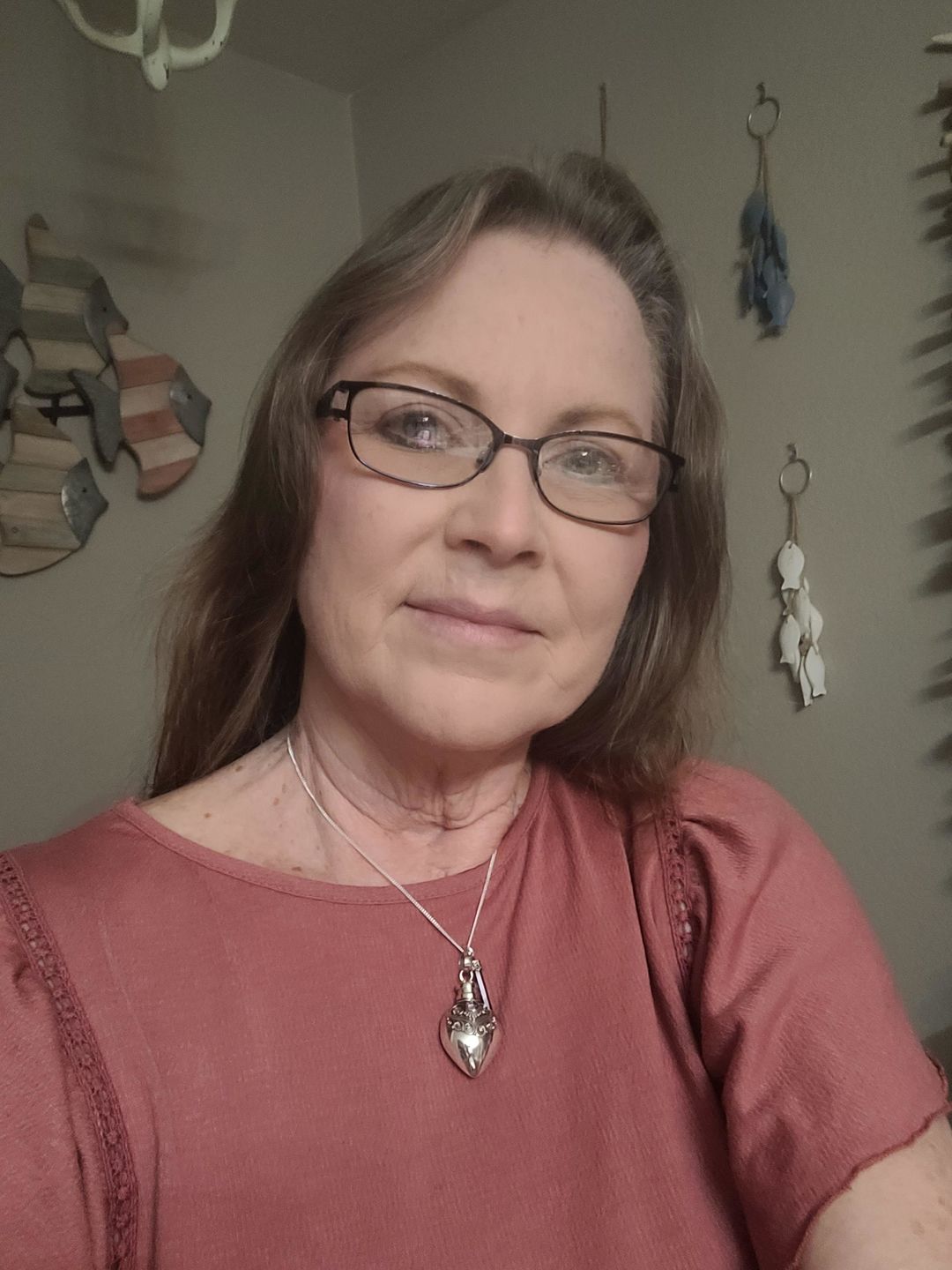 Customer photo review of Amethyst Sterling Silver Heart Necklace