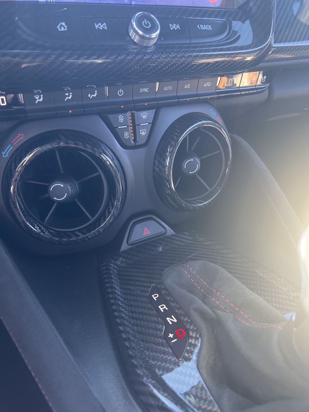 Customer photo review of Carbon Fiber Gauge Bezel Chrome Delete Cover for Chevy Camaro 2016-2023