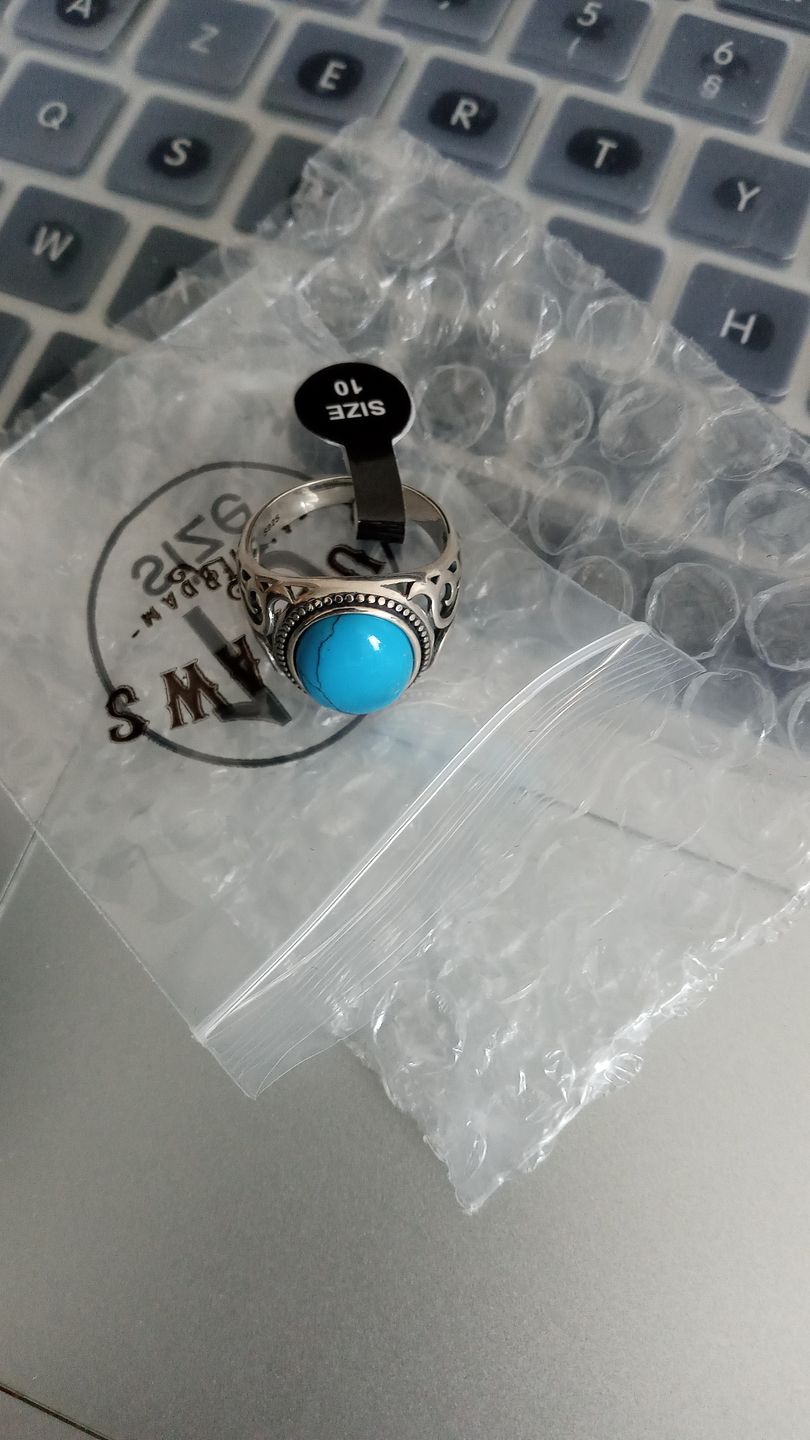 Customer photo review of BLUE EYES. - 925 SILVER
