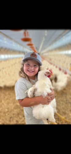 Customer photo review of Youth Custom Leather Patch Trucker Hat - Richardson 112