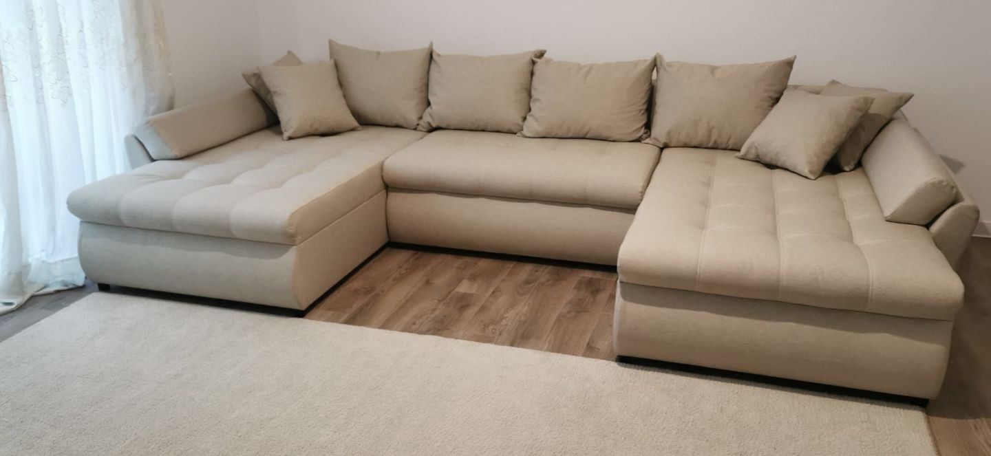 Customer photo review of Colțar extensibil cu ladă de depozitare Loana Bej U 355x185 cm
