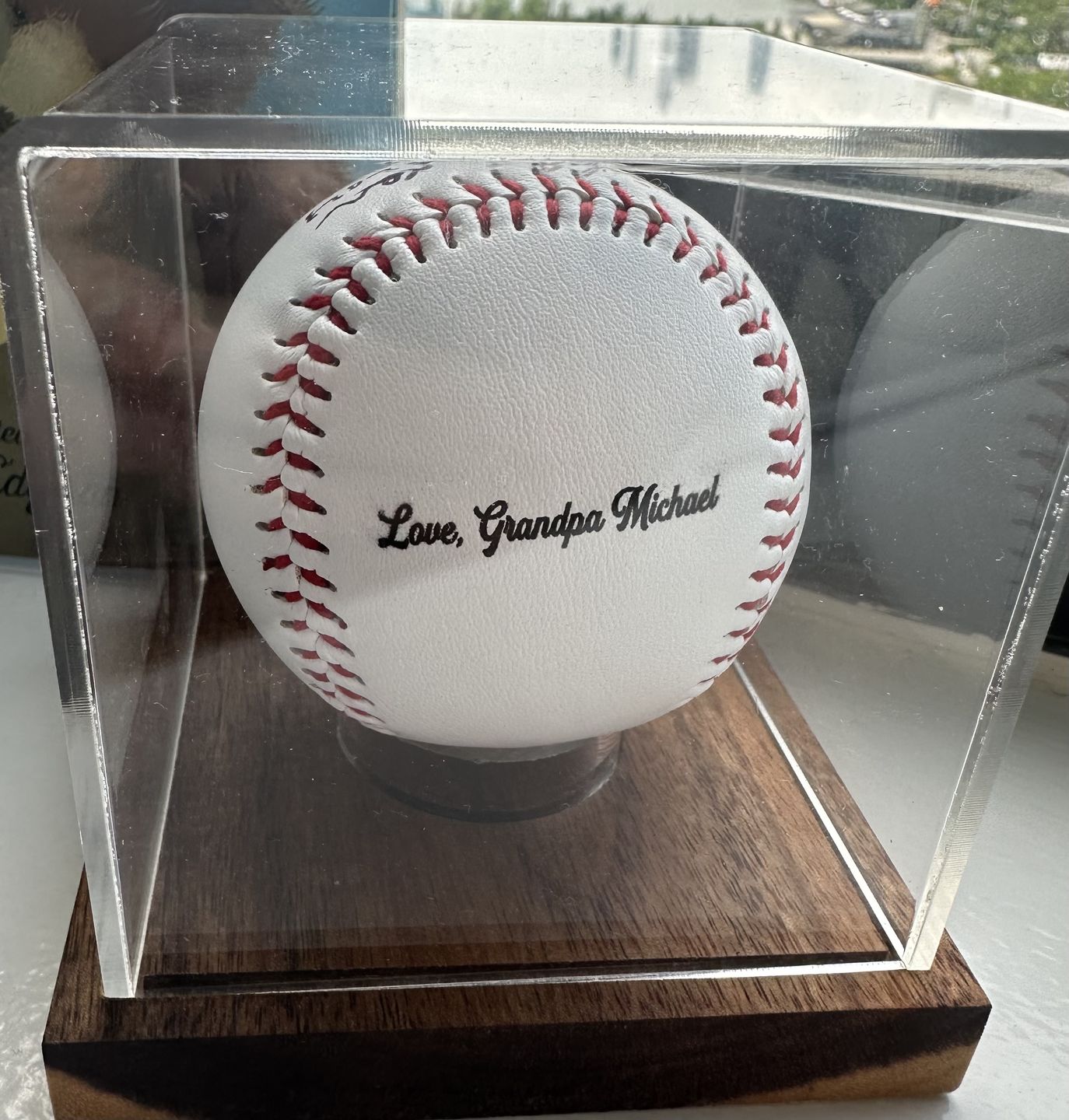 Customer photo review of To My GrandSon - You Will Never Lose - Personalized Baseball