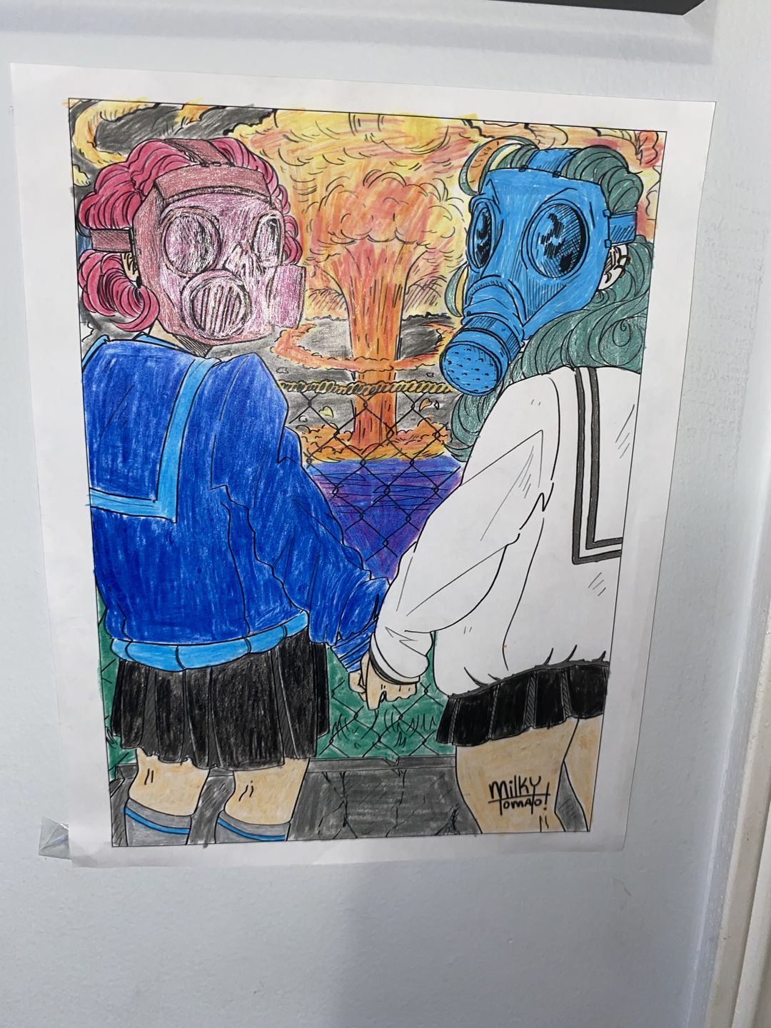 Customer photo review of Gasmask Girls Coloring Page PDF