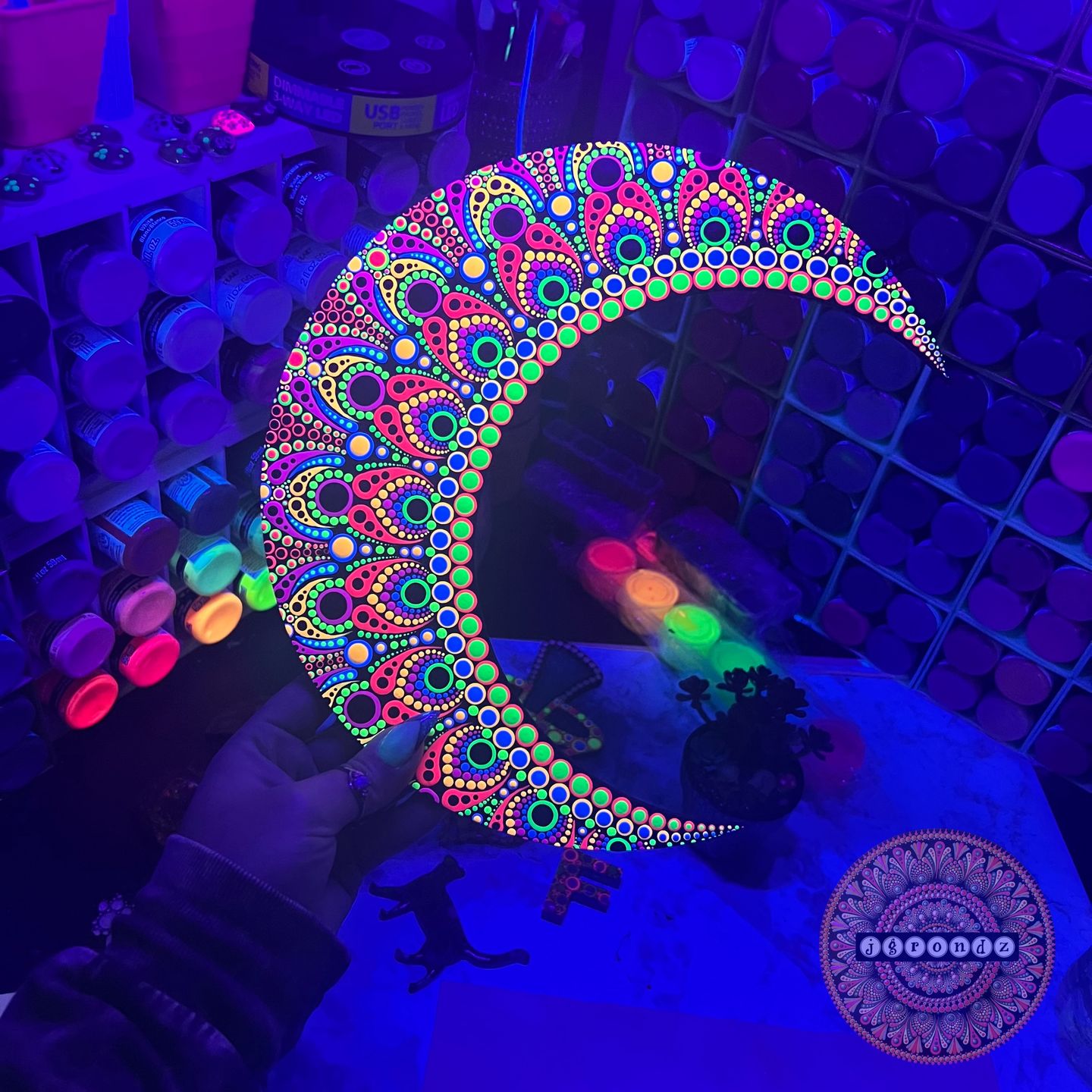 Customer photo review of Unfinished Wood Crescent Moon Shape - Night Sky - Craft - up to 24" DIY