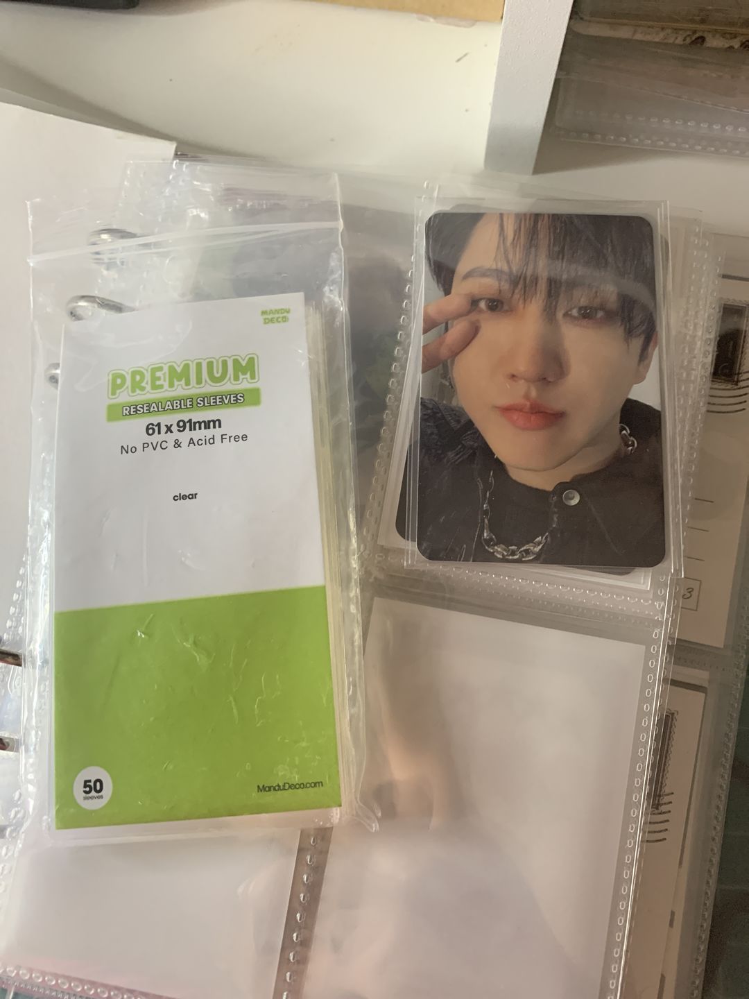Customer photo review of PREMIUM RESEALABLE PHOTOCARD SLEEVES - CLEAR VERSION (61x91MM)