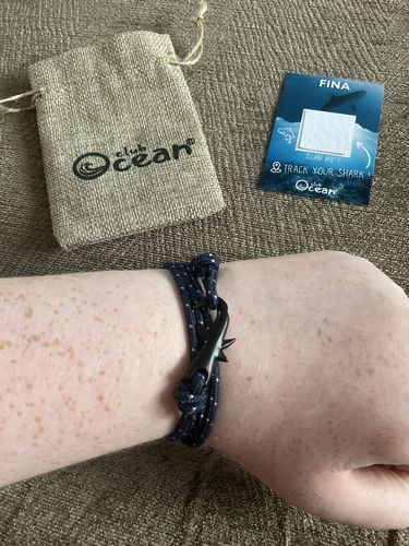 Customer photo review of "Shark" tracking bracelet