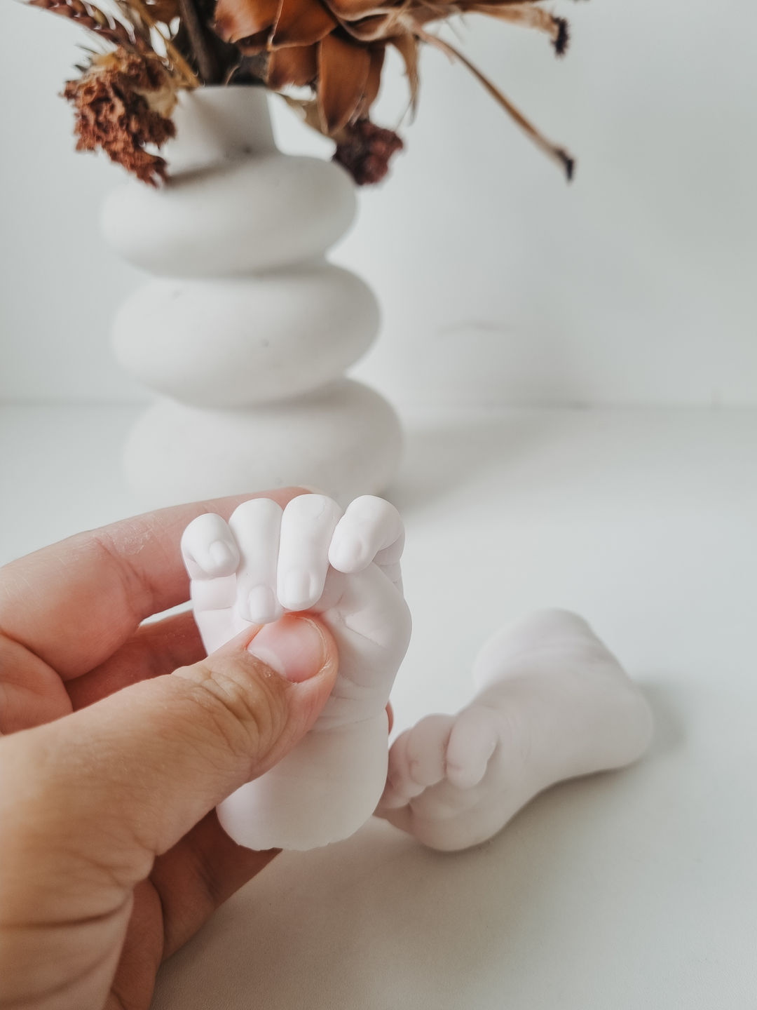 Customer photo review of Mammas Milk Bar DIY Baby Casting Kits - Hand & Feet