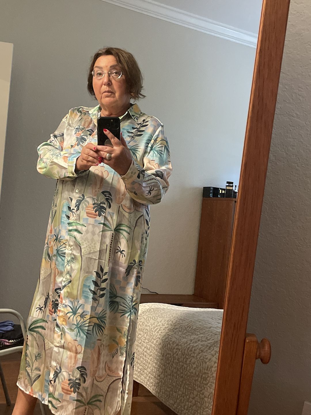 Customer photo review of Palm Spring Button Down Dress