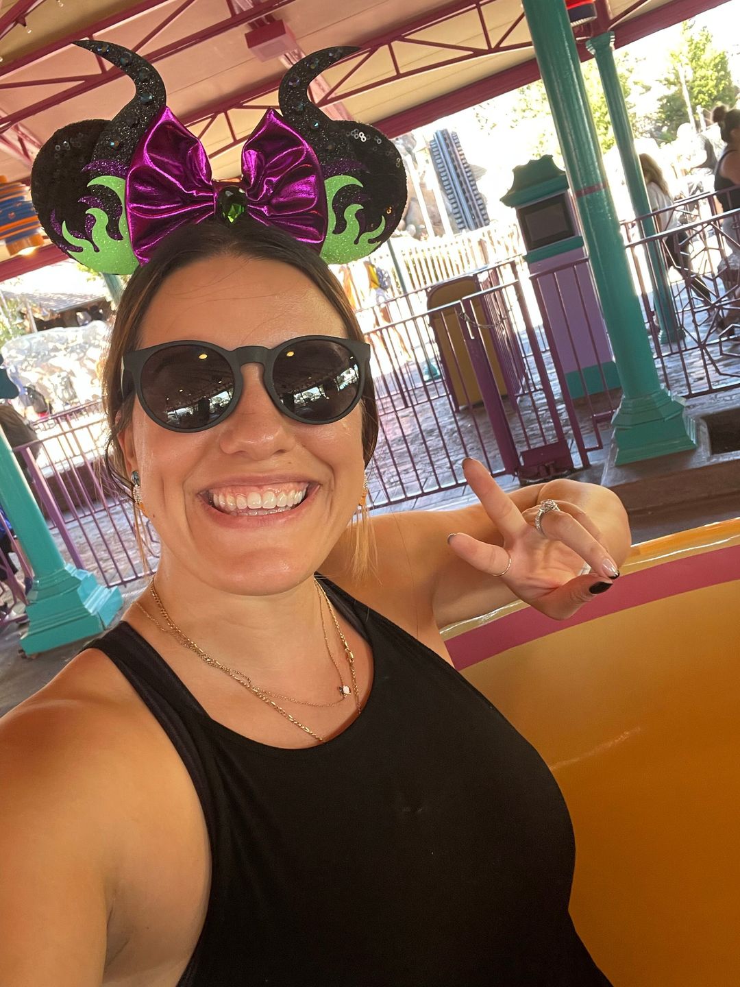 Customer photo review of Mistress of All Evil Fire Minnie Ears