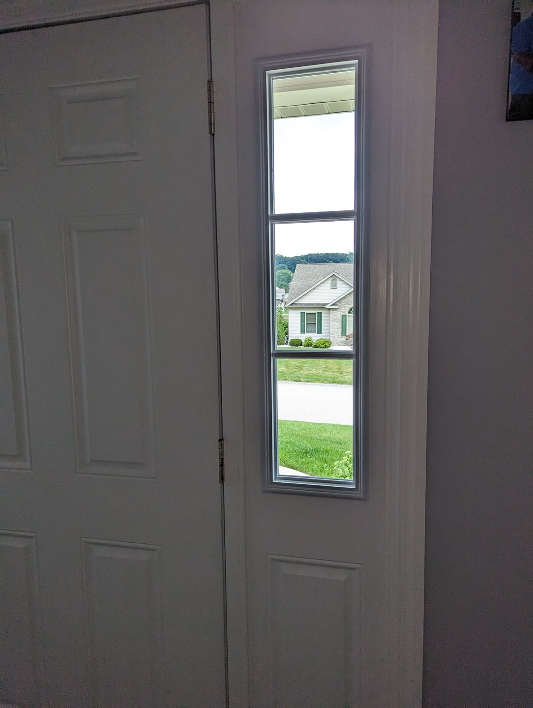 Customer photo review of Clear 3 Lite Glass and Frame Kit (Half Sidelite 10" x 38" Frame Size)