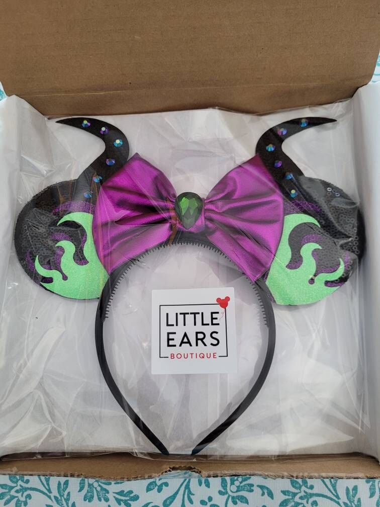 Customer photo review of Mistress of All Evil Fire Minnie Ears