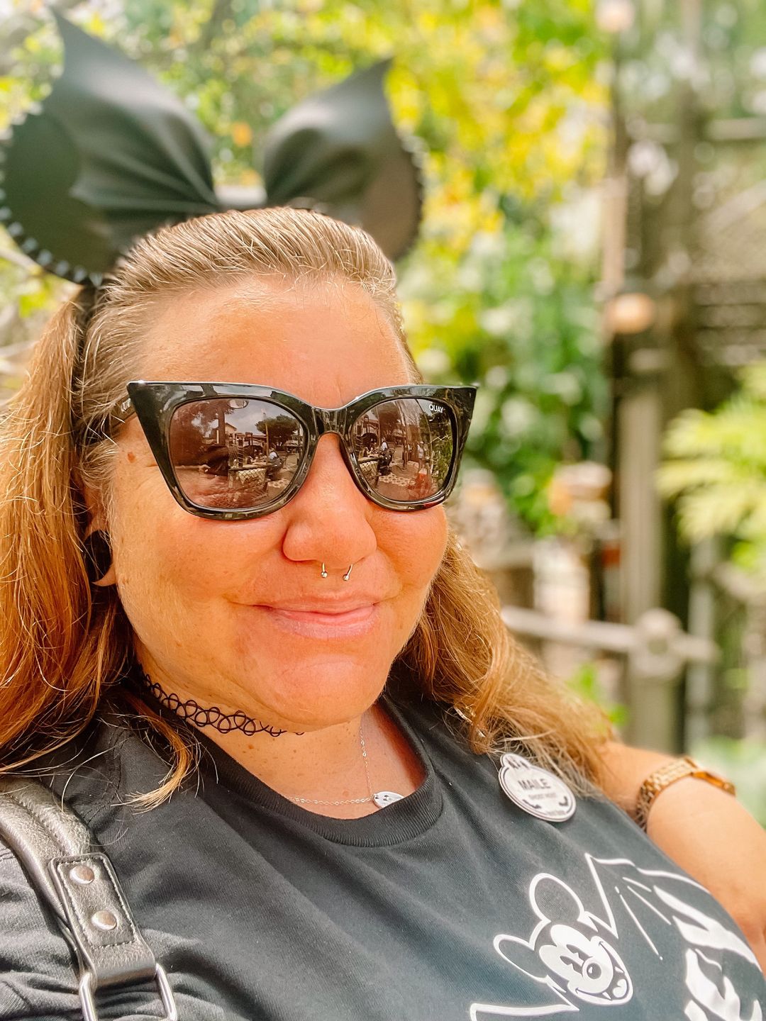 Customer photo review of Bat Bow Spikes Mickey Ears