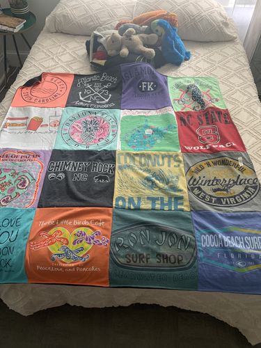 T-shirt quilt featuring nc state wolfpack by Angela from NC