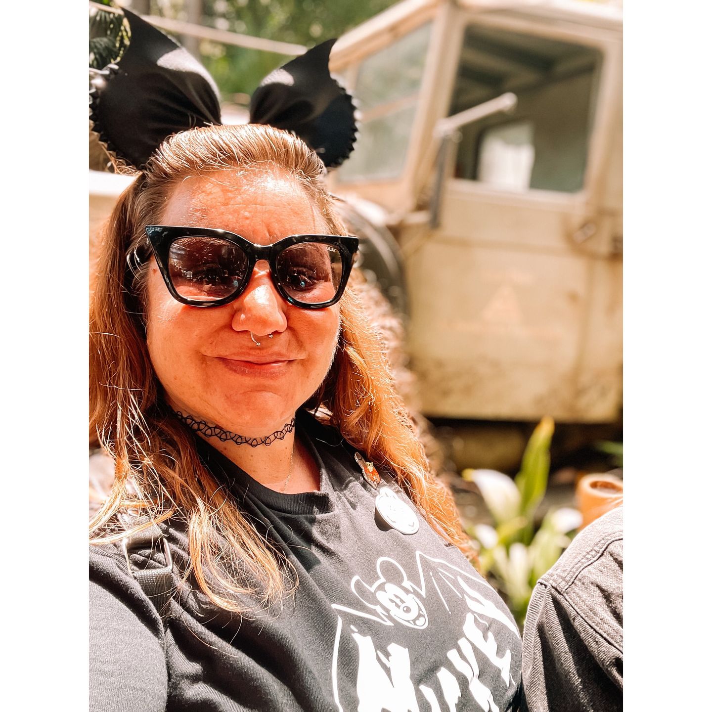 Customer photo review of Bat Bow Spikes Mickey Ears