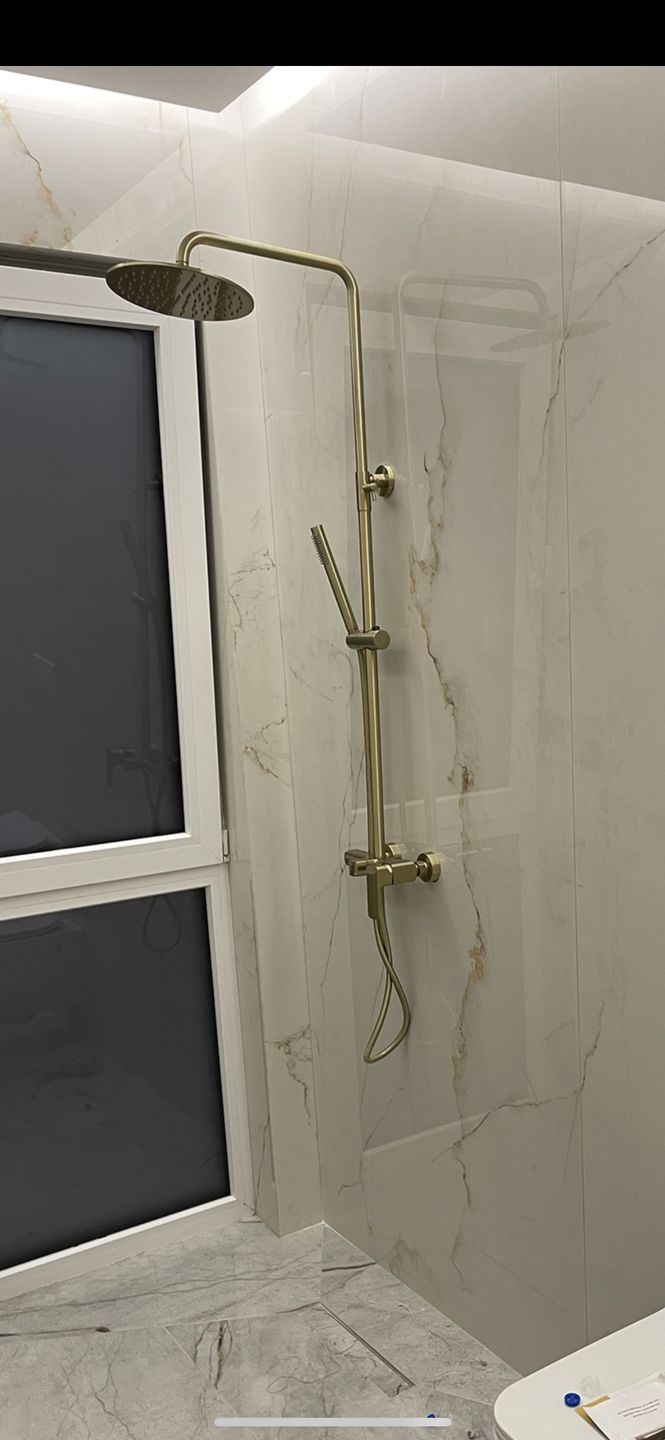 Customer photo review of Rain Shower System with Tub Spout and High Pressure 10" Rain Shower Head RB0880