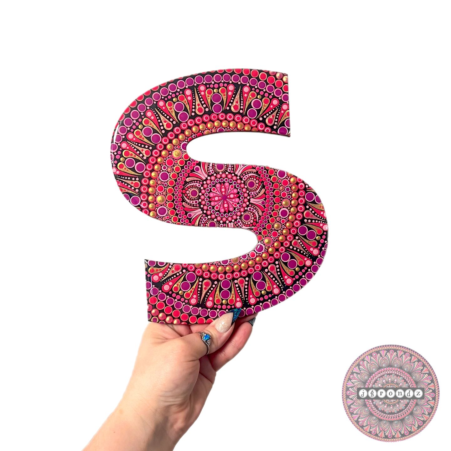 Customer photo review of Unfinished Wood Block Letter S - Craft - up to 24" DIY