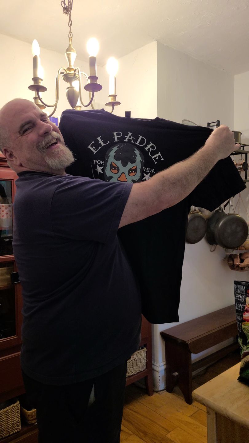 Customer photo review of El Padre Mas Chingon OG T-Shirt