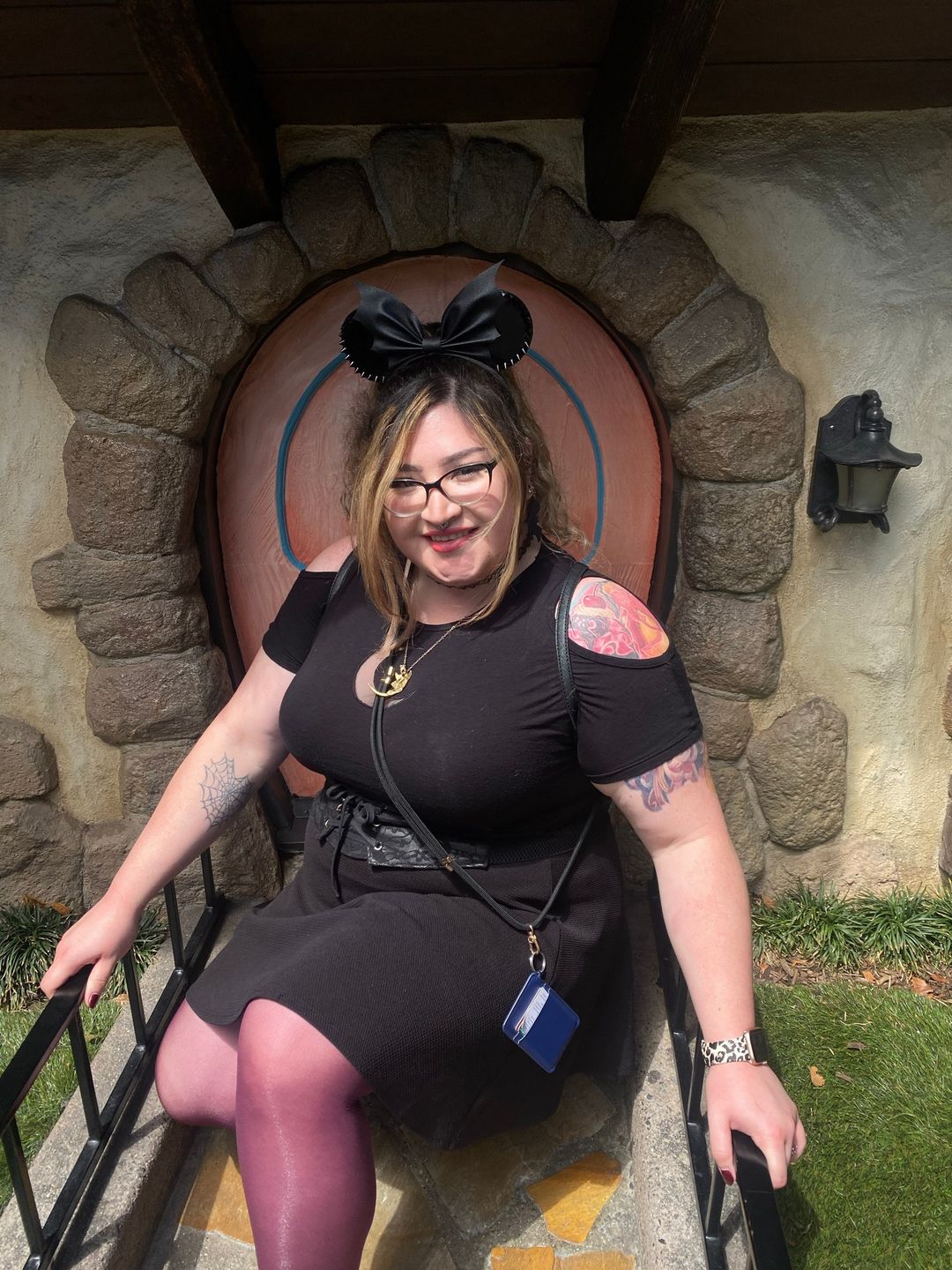 Customer photo review of Bat Bow Spikes Mickey Ears