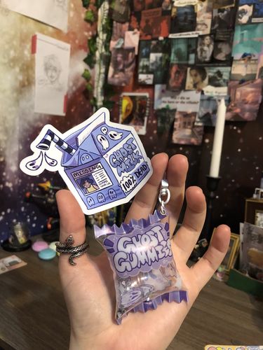 Customer photo review of Milk Carton Stickers!